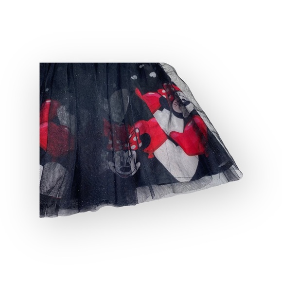Disney ㋛ Minnie Mouse Print Layered Tulle Skort Skirt ㋛ Black Red ㋛ 14 16 S M ㋛ - Picture 4 of 16